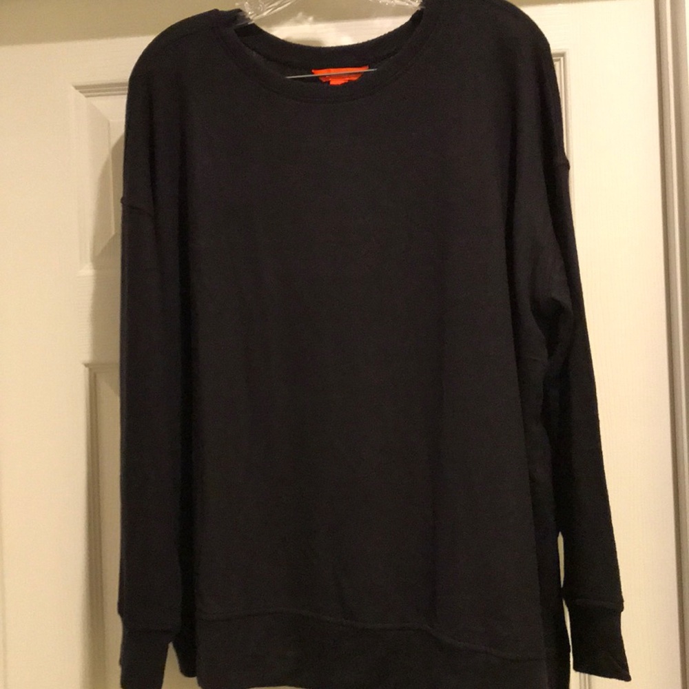 Joe Fresh Black Active Pullover w/Side Slit Size2X